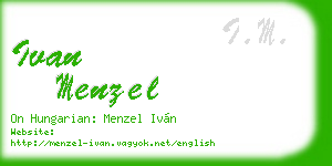 ivan menzel business card